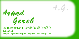 arpad gereb business card